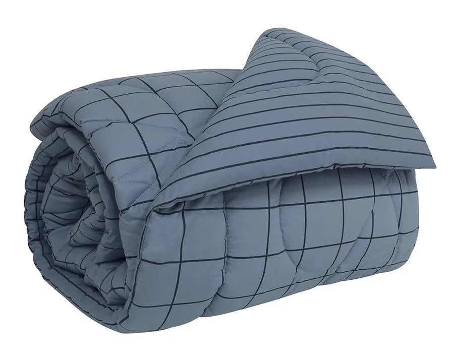 Kit 5 Peças Loft Edredom + Jogo de Cama em Algodão Percal 180 Fios