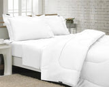 Kit 5 Peças Branco Edredom e Jogo de Cama Percal 180 Fios