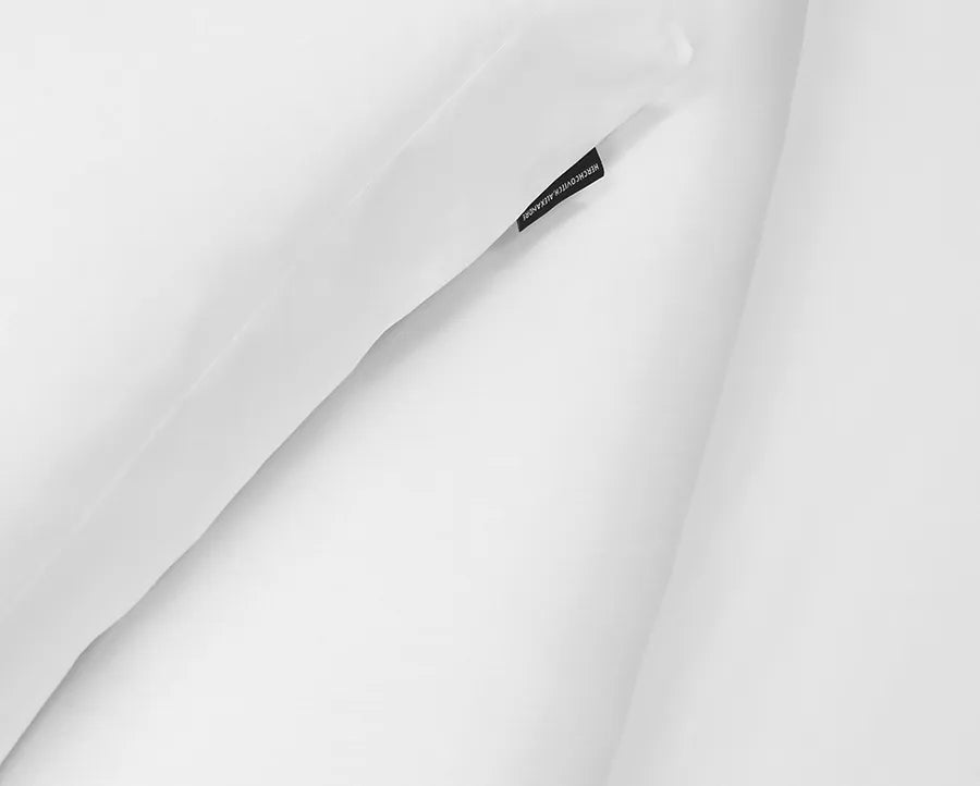 Kit 5 Peças Branco Edredom e Jogo de Cama Percal 180 Fios