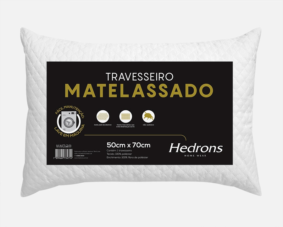 Travesseiro Matelassado 0.50x0.70m