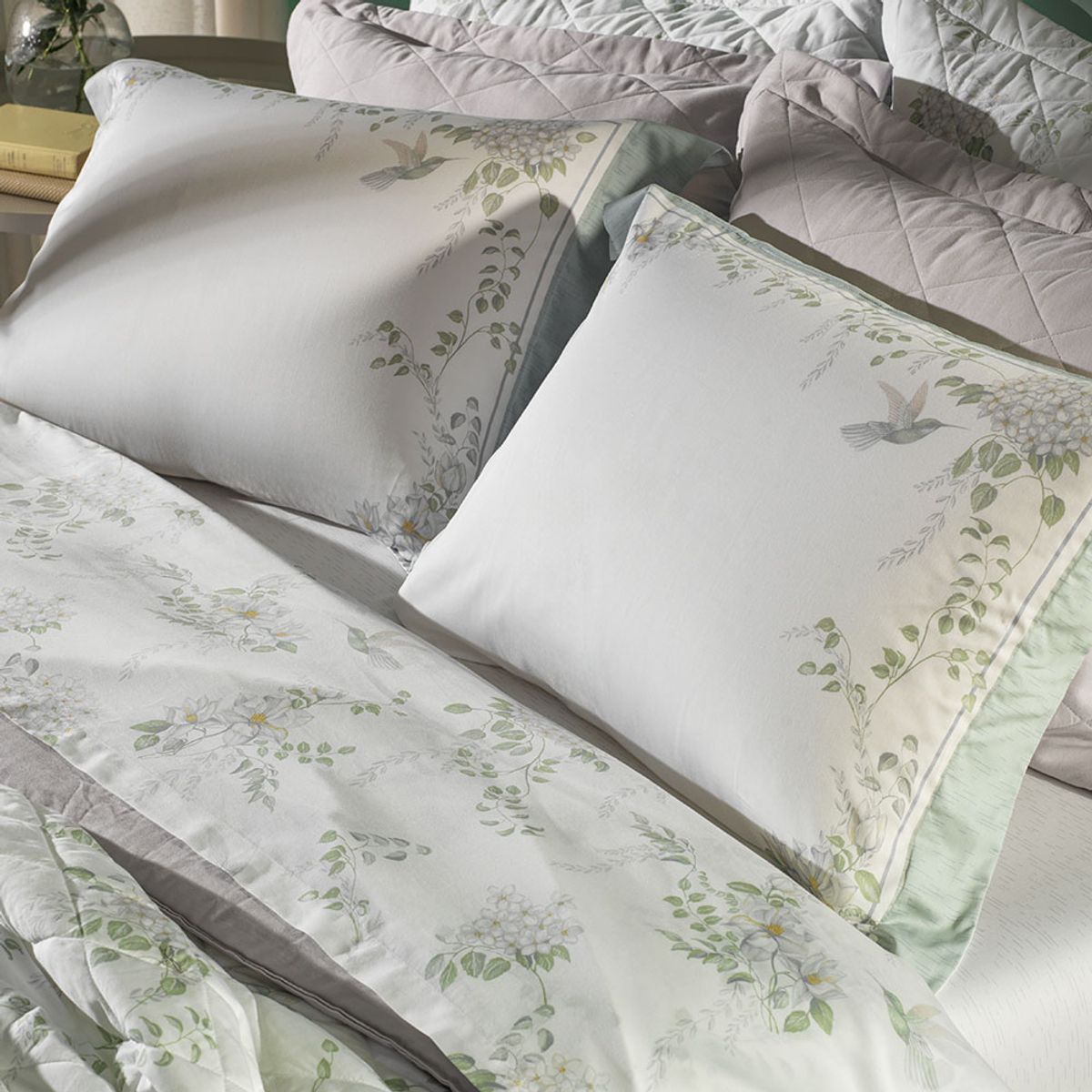 Jogo de Cama Posta Laura 9 Peças 300 Fios 100% Algodão