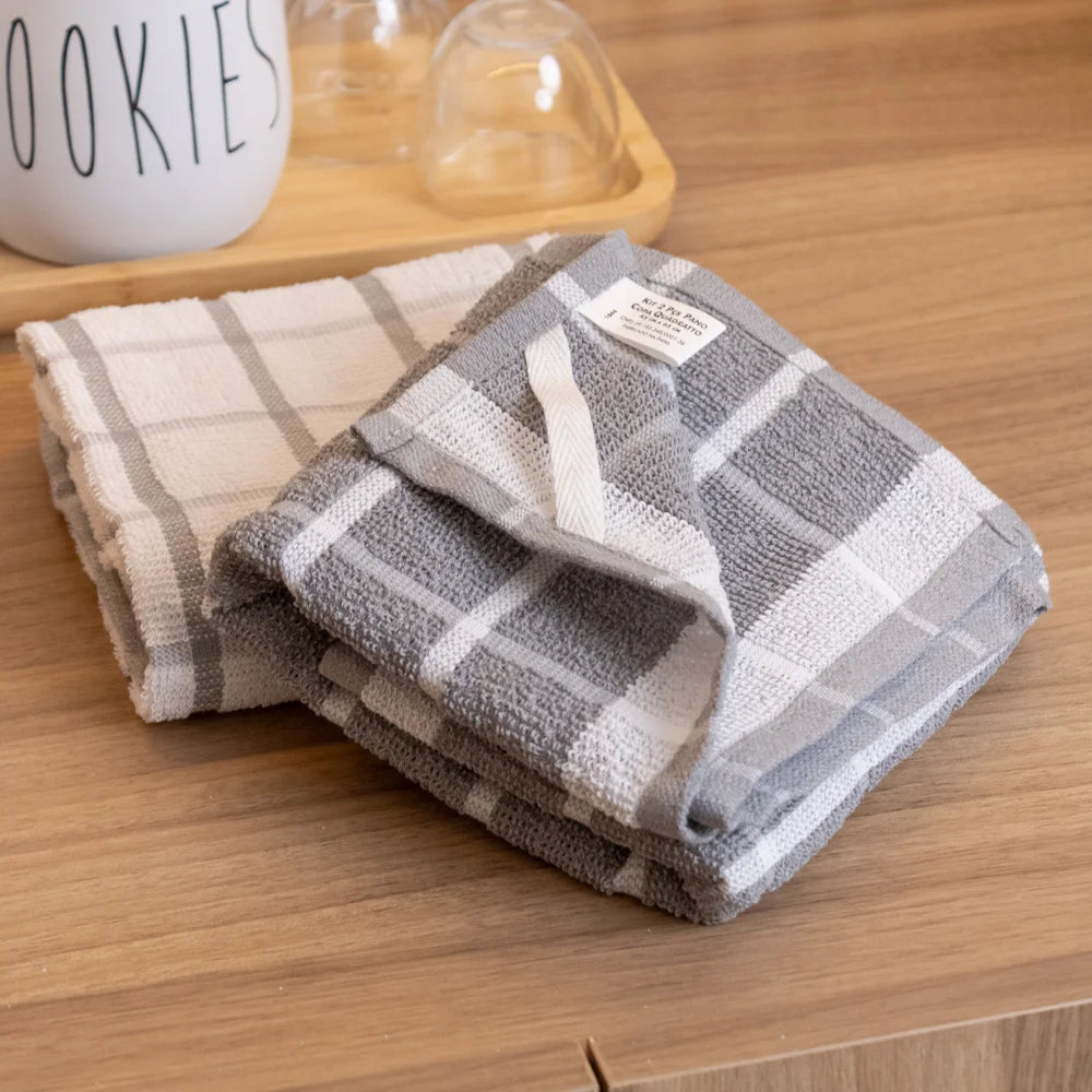 Kit 2 Peças Pano de Copa Quadratto