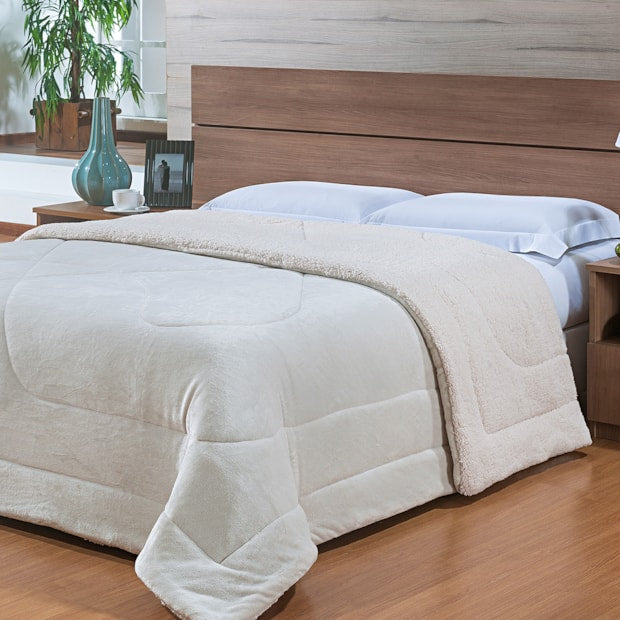Coberdrom Capetown Liso Microfibra Sherpa Dupla Face