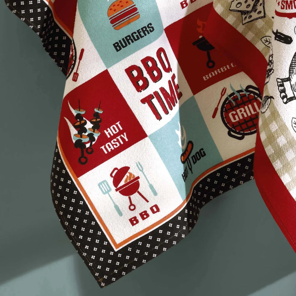 Kit 3 Peças Pano de Copa Jardim 100% Algodão