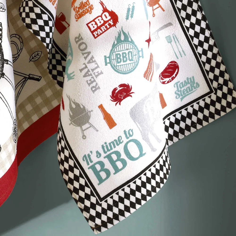 Kit 3 Peças Pano de Copa Jardim 100% Algodão