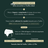 Toalha de Mesa Quadrada Clean Athenas Botânica Folhas 4 Lugares