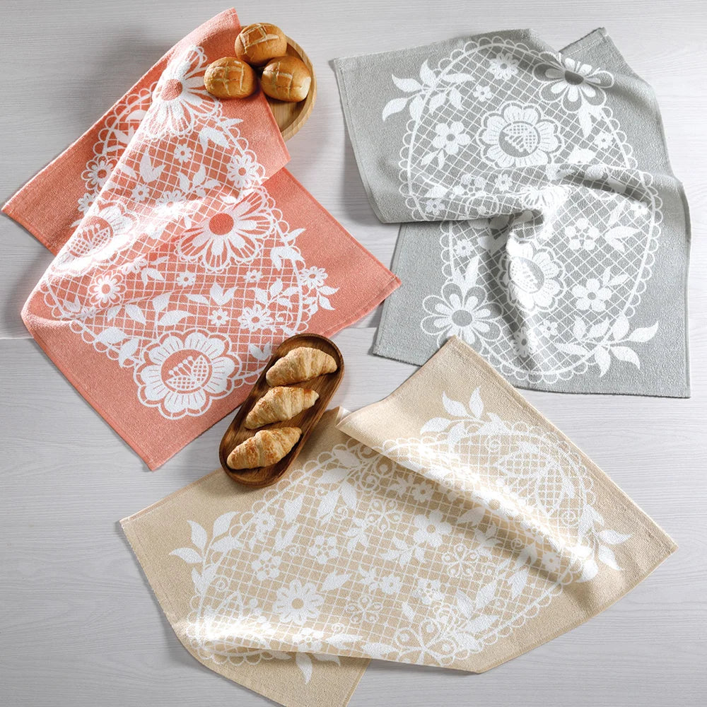 Kit 3 Peças Pano de Copa Jardim 100% Algodão