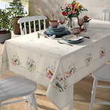 Toalha de Mesa Quadrada Clean Renova Jardim 4 Lugares