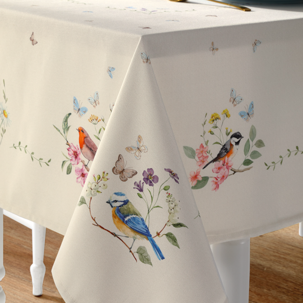 Toalha de Mesa Quadrada Clean Renova Jardim 4 Lugares