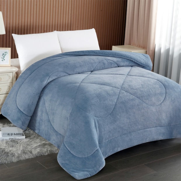 Coberdrom Capetown Liso Microfibra Sherpa Dupla Face