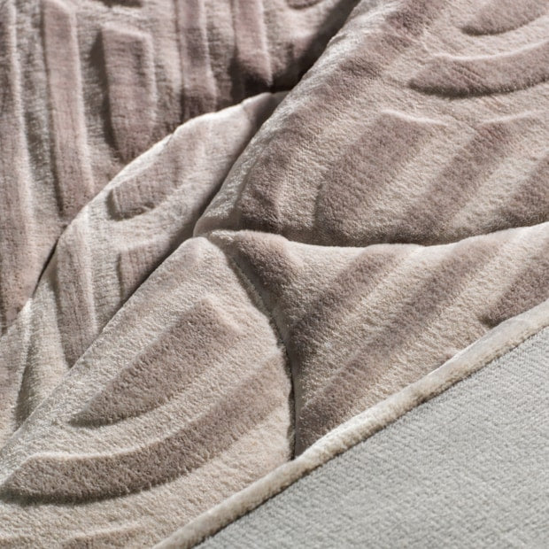 Kit Edredom 3 Peças Blend Elegance Coliseum Dupla Face Texturizado Fleece