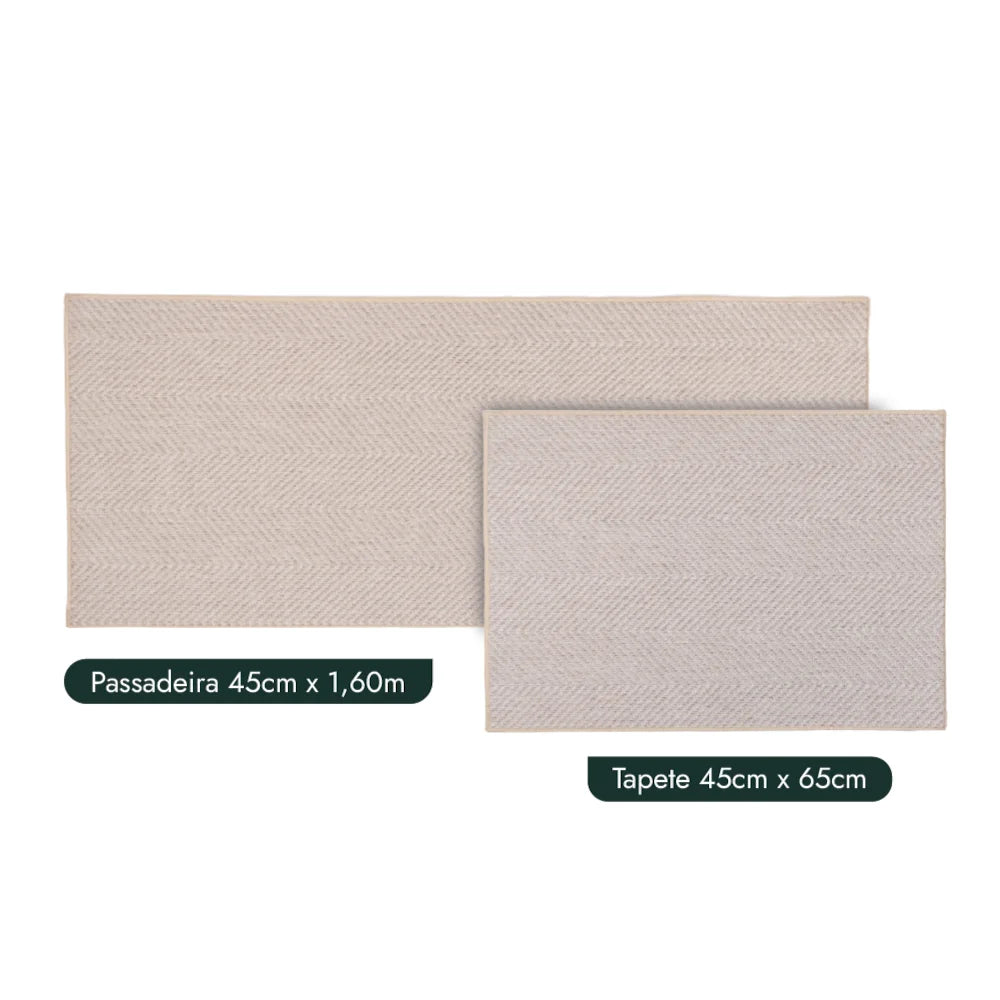 Kit Tapete para Cozinha 65cm + Passadeira 1,60m Missoni Antiderrapante (2 peças)