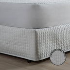 Saia Para Cama Box Matelada 150 Fios Quadriculada