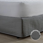 Saia Para Cama Box Matelada 150 Fios Quadriculada