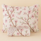 Kit Colcha Cobre Leito 3 Peças Dupla Face Estampado Floral Garden