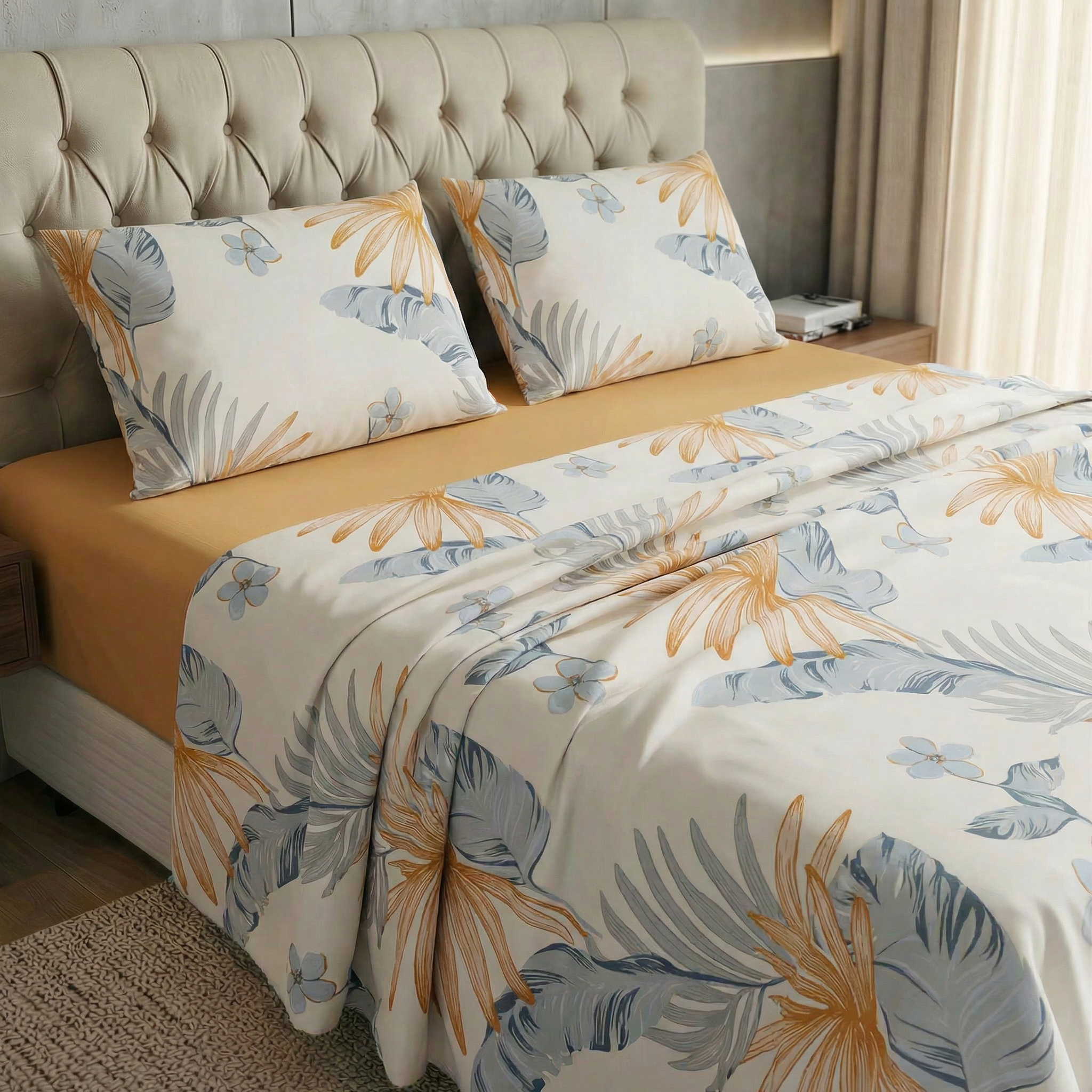 Jogo de Lençol Spring Elegance 4 peças  - 200 Fios 100% Algodão