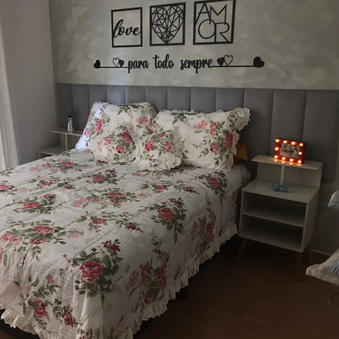Kit  7 Cabeceiras Estofada Modular Cama Casal Padrão