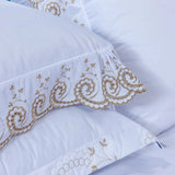 Kit Cobre Leito Mistral + Jogo de Lençol 7 Peças - 200 Fios Algodão Luxo