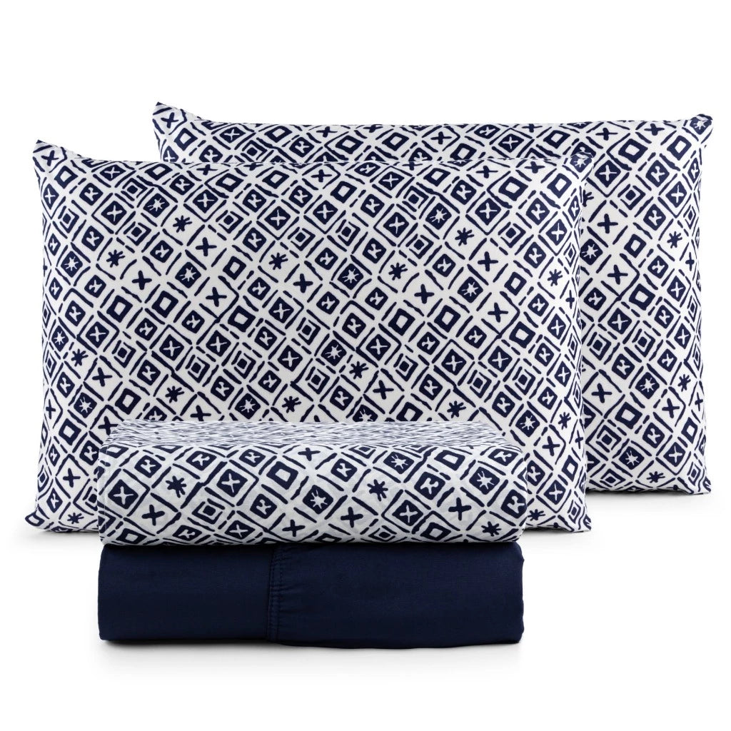 Jogo de Lençol Letter  4 Peças Micropercal 200 Fios Estampado