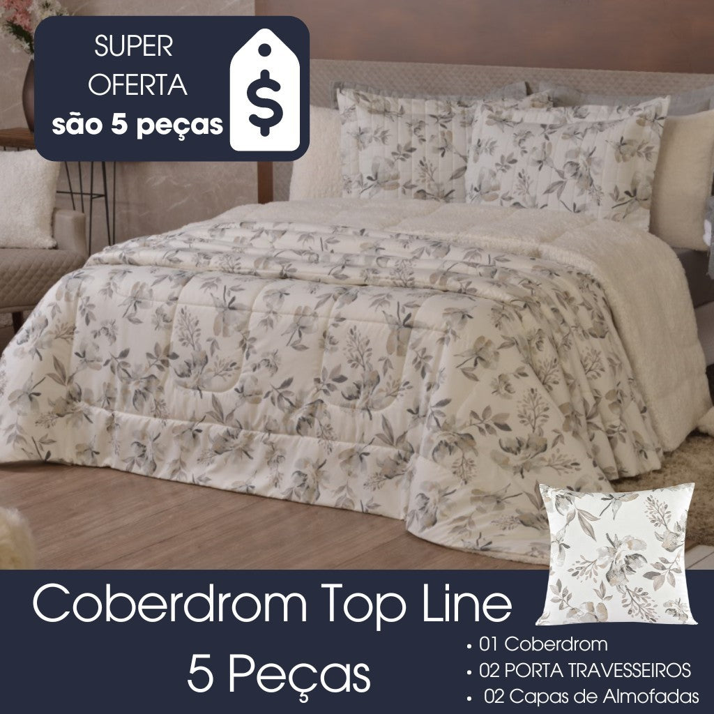 Kit Coberdrom Top Line Garden Dupla Face Fleece – 5 Peças