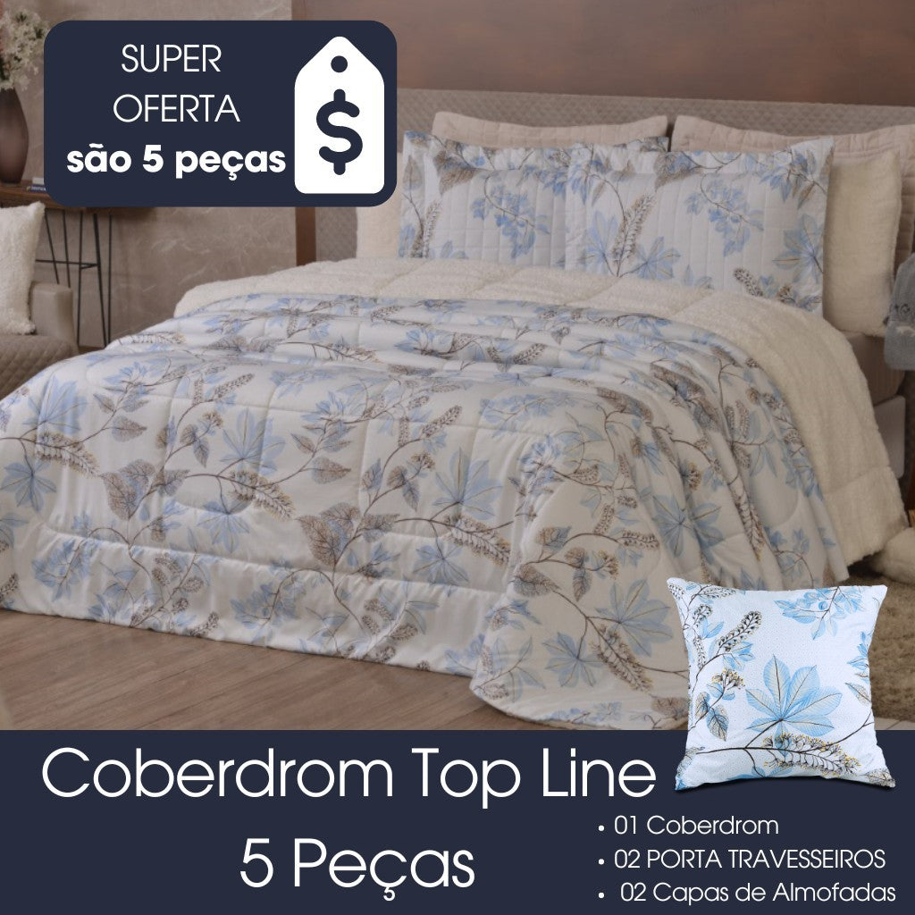Kit Coberdrom Top Line Garden Dupla Face Fleece – 5 Peças
