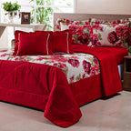 Edredom/Colcha Estampada 05 Peças Cobre Leito Dupla Face