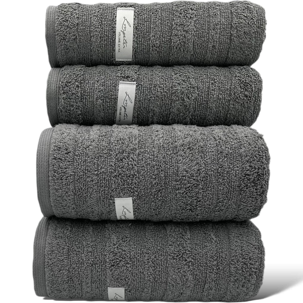 Jogo de Toalhas  de Banho 4 Peças Super Grossas - 100% Algodão 600 g/m²