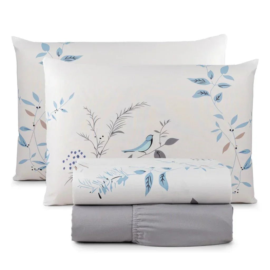 Jogo de Lençol Nature Casal 200 Fios 04 Peças - 4 Estampas