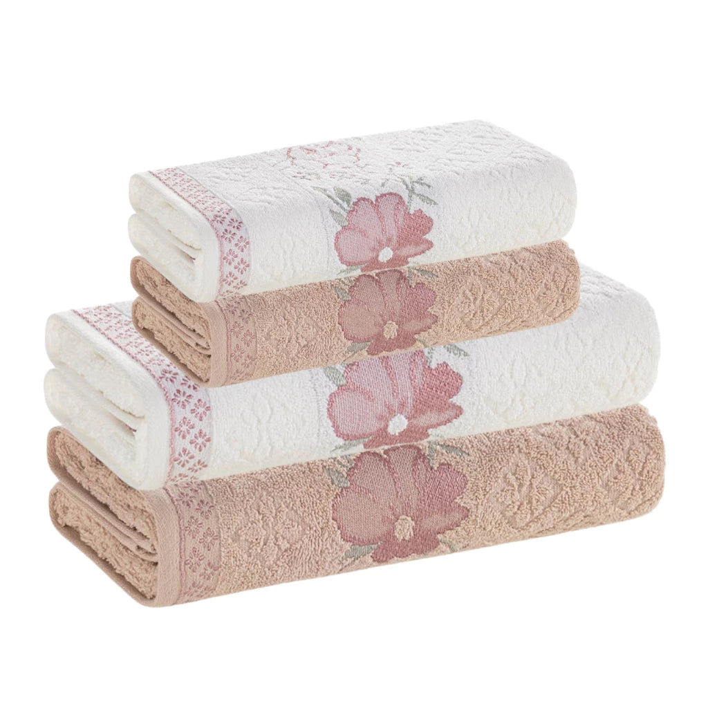 Jogo de Toalhas Yuna 4 Peças – 430 g/m²