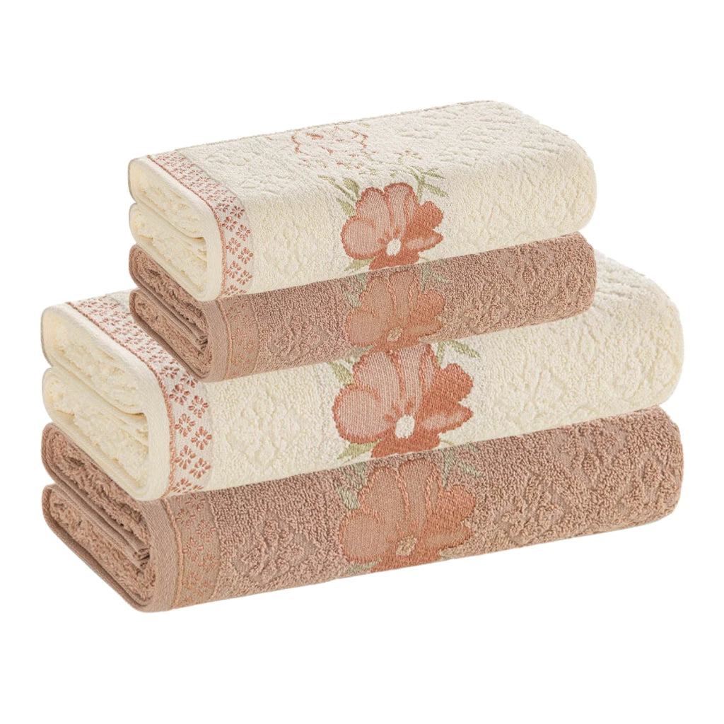 Jogo de Toalhas Yuna 4 Peças – 430 g/m²
