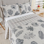 Kit Cobre-Leito Bouti Shell 3 Peças  Estampado Dupla Face