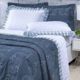 Kit Cobre Leito Mistral + Jogo de Lençol 7 Peças - 200 Fios Algodão Luxo