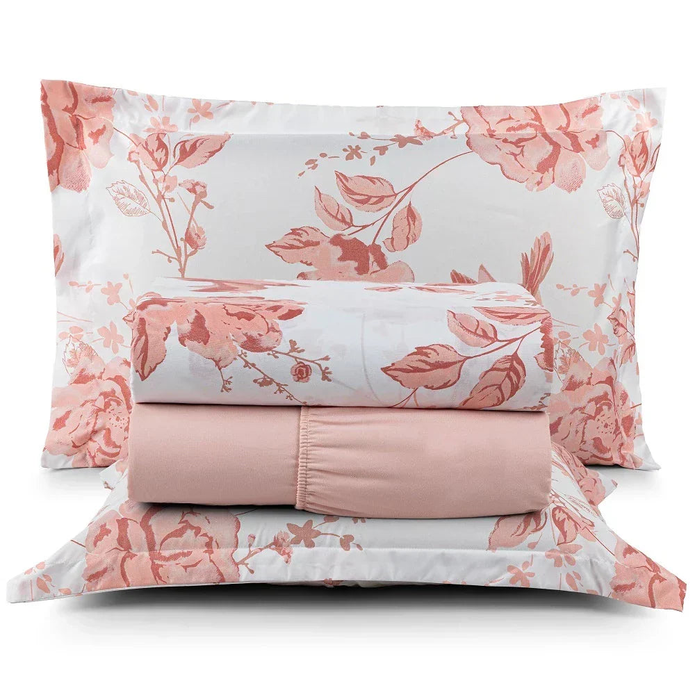 (Compre 1 Leve 2) Jogo de Lençol Affeto 4 Peças - 200 Fios Algodão