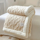 Cobertor Manta Glamour Casal Dupla Face com Sherpa