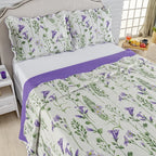 Kit Cobre-Leito Bouti Flor 3 Peças  Estampado Dupla Face