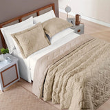 Cobre Leito 300 Fios Dupla Face 3 peças Boho