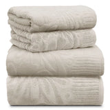 Jogo de Toalhas Flower 4 Peças Fio Penteado 100% Algodão | 420 g/m²