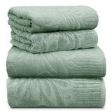 Jogo de Toalhas Flower 4 Peças Fio Penteado 100% Algodão | 420 g/m²