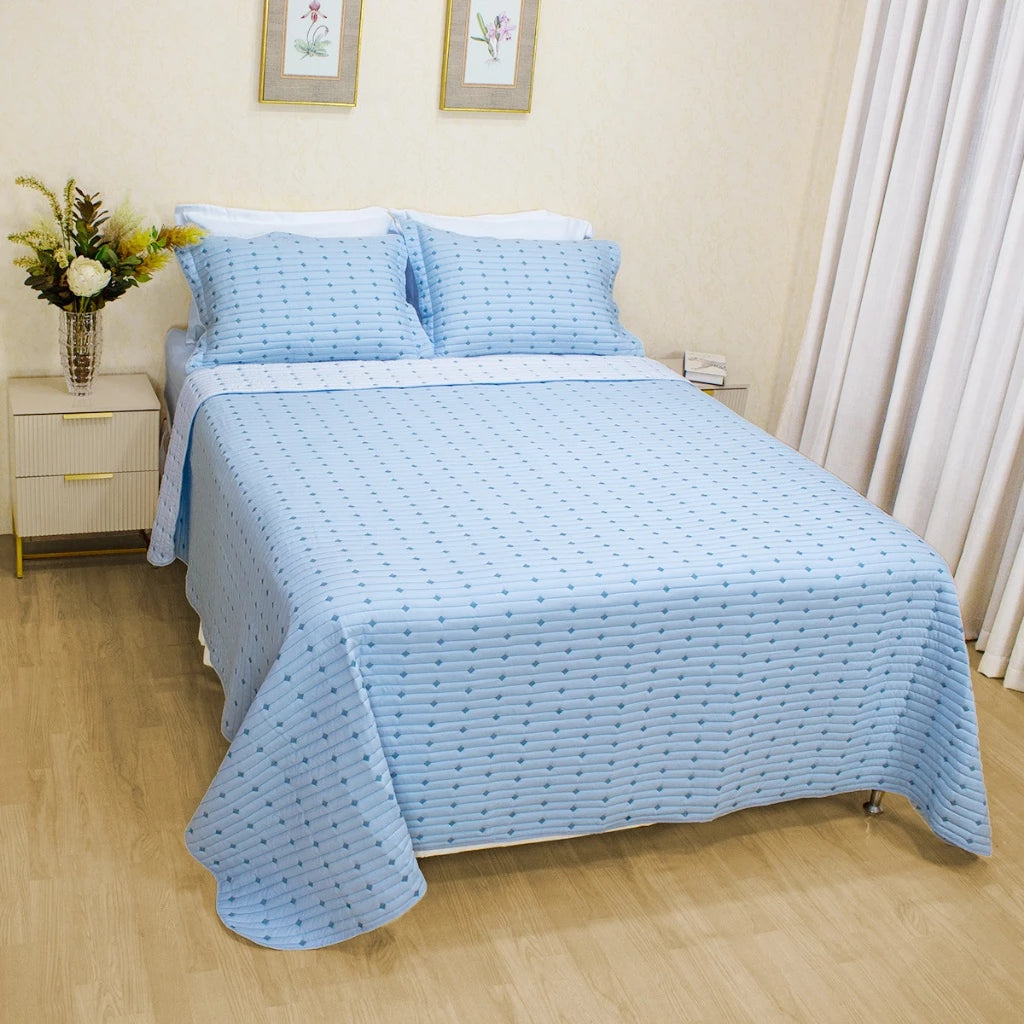 Kit Cobre Leito Decor 3 Peças Dupla Face em Percal 200 Fios