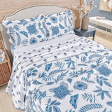 Kit Cobre-Leito Bouti Shell 3 Peças  Estampado Dupla Face