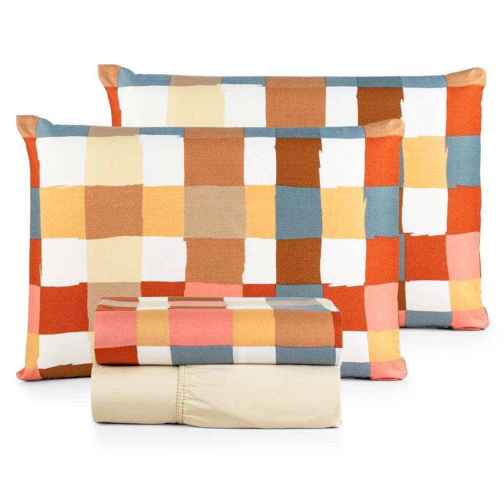 Jogo de Lençol Letter  4 Peças Micropercal 200 Fios Estampado