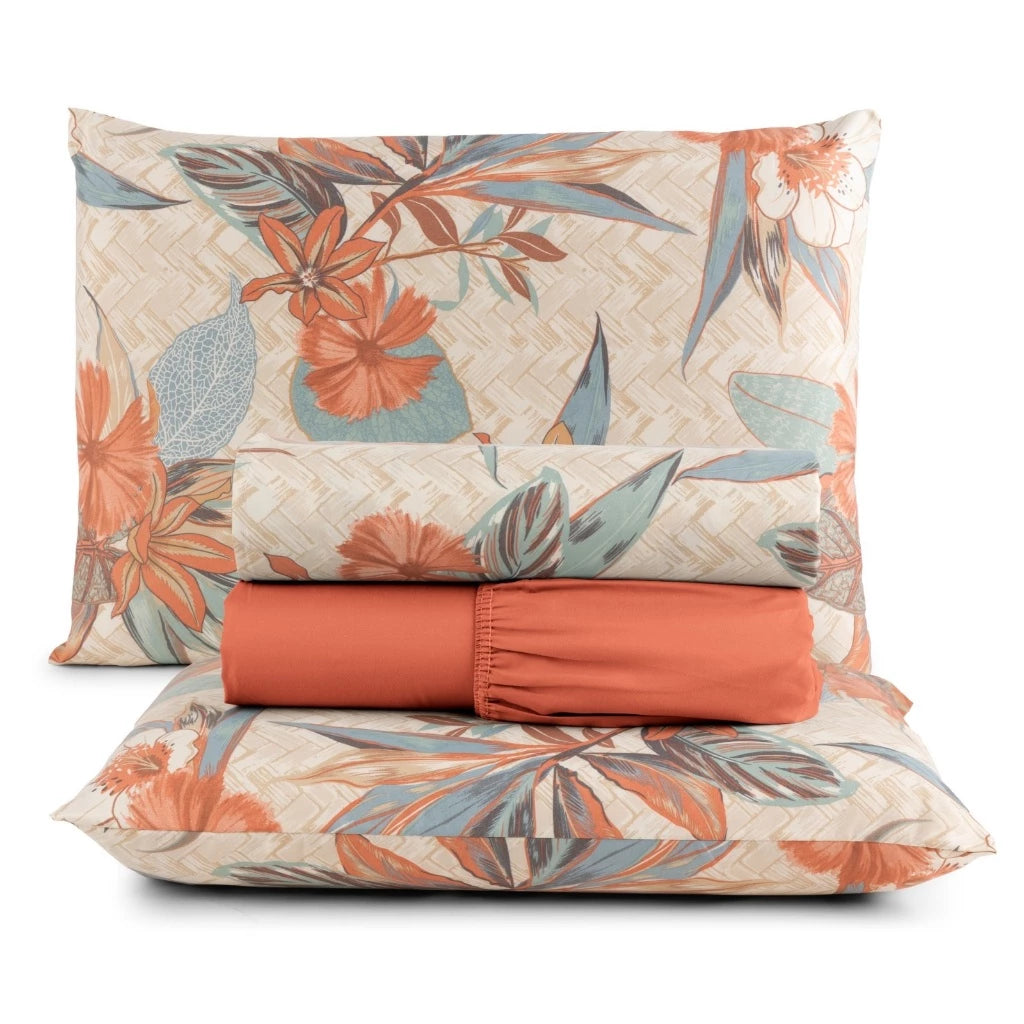 Jogo de Lençol Spring Elegance 4 peças  - 200 Fios 100% Algodão