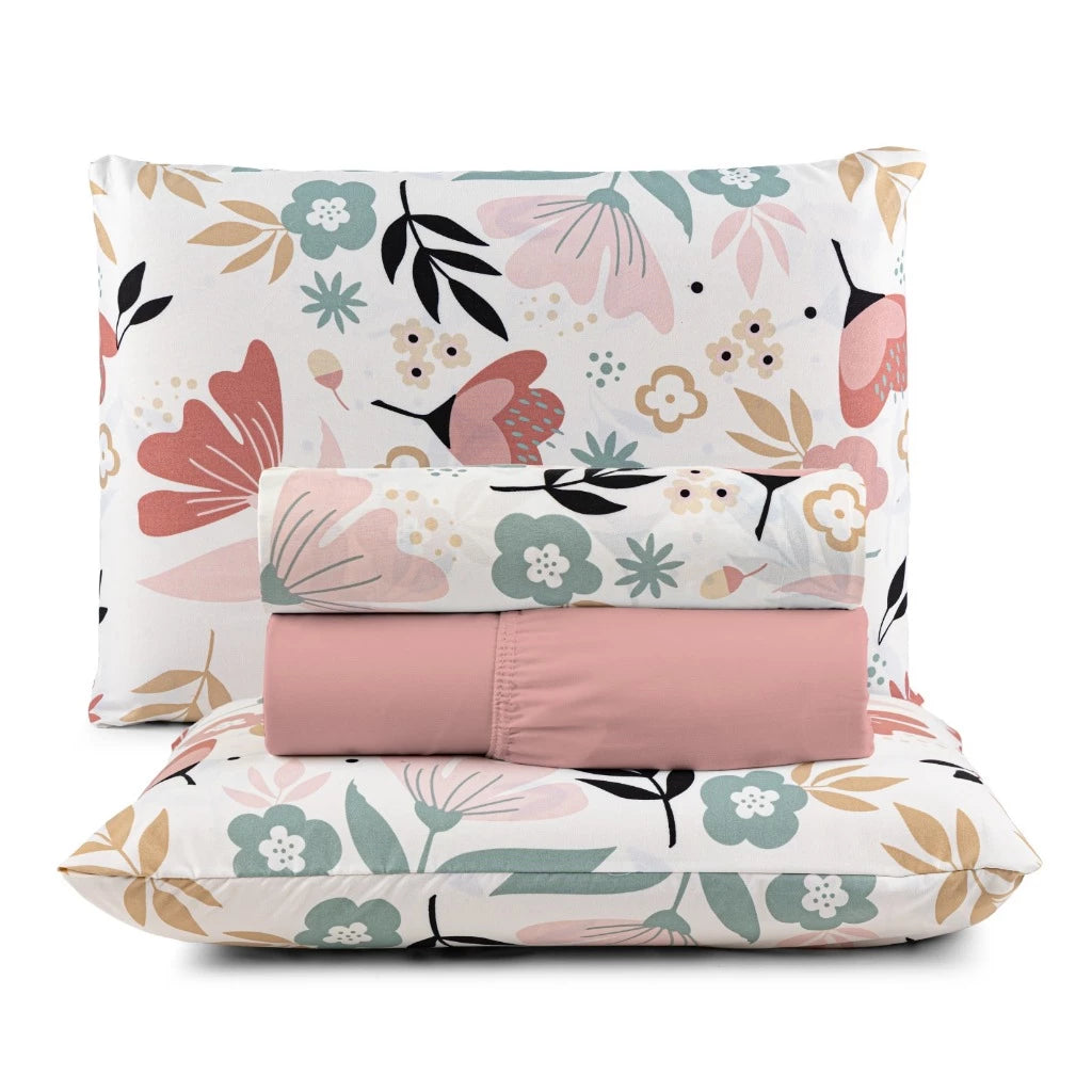 Jogo de Lençol Spring Elegance 4 peças  - 200 Fios 100% Algodão