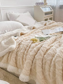 Cobertor Manta Glamour Casal Dupla Face com Sherpa