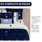 Kit Santorini Cobre Leito 300 Fios + Jogo de Lençol 100% Algodão