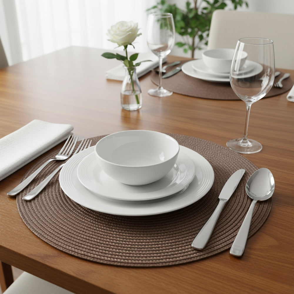 Kit Jogo Americano 6 Peças Redondo Sousplat Mesa Posta