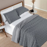 Cobre Leito Poppy 3 Peças – 300 Fios Percal – Dupla Face